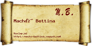 Machó Bettina névjegykártya