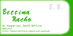 bettina macho business card